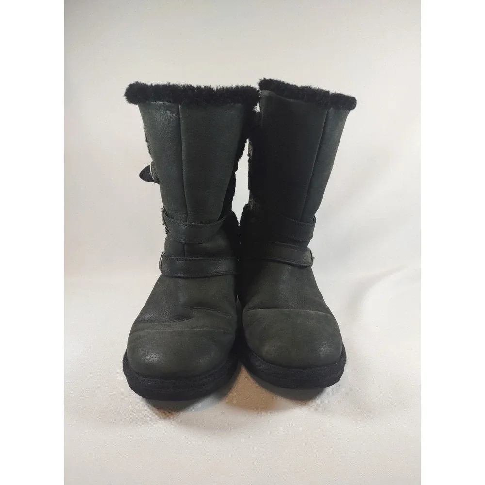 Black Moto Style Becket UGGs Size 6.5 Women's Winter UGG Boots